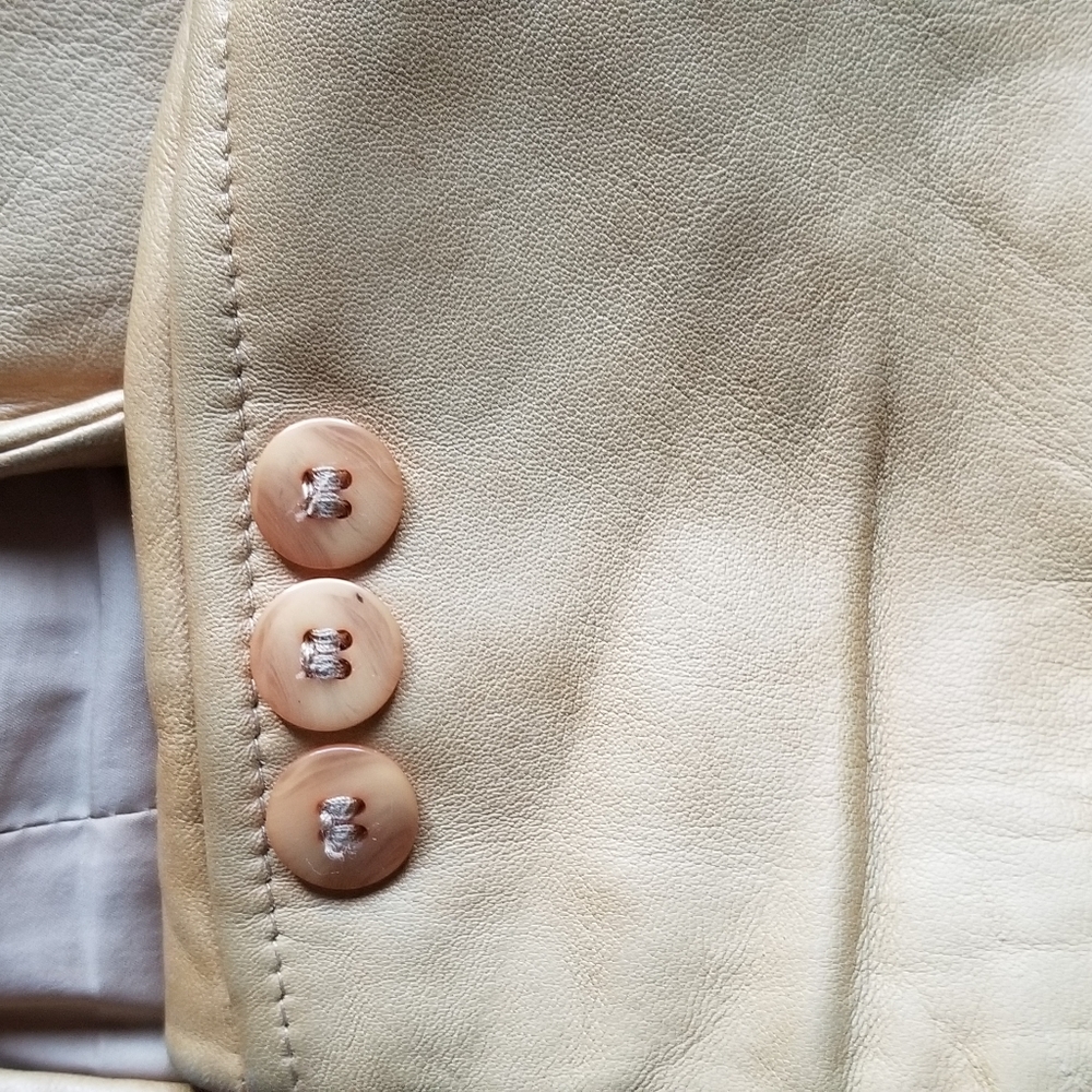 🇨🇦 Gorgeous Danier leather jacket | classic camel colour | blazer-style | Sz S - Picture 5 of 13
